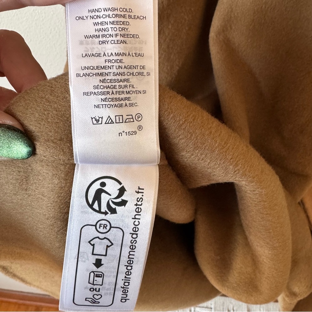NWT Lauren Ralph Lauren Double-Faced Wool Wrap Coat Honey Tan Belted Size 16 - Picture 10 of 14